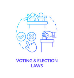 Voting And Election Laws Blue Gradient Concept