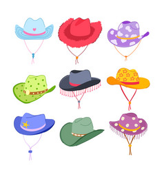 Cowgirl Hat Set Cartoon