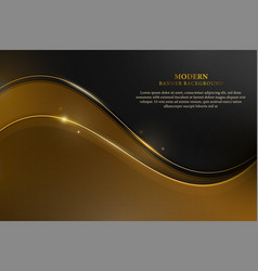 Elegant Luxury Banner Wave Shape With Lines