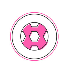 Filled Outline Football Ball Icon Isolated