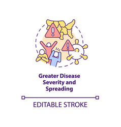 Greater Disease Severity And Spreading Concept