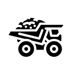 Haul Truck Steel Production Glyph Icon