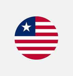 Liberia Liberian Round Circle Country Banner Flag