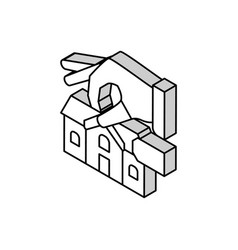 Assistance Rental Property Estate Home Isometric