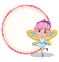 Cute Fairy Character With Vibrant Butterfly Wings