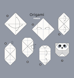 Origami Tutorial Scheme For Kids Panda