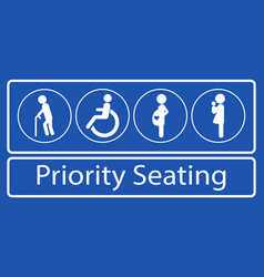 Set Priority Seating Sticker Or Label