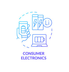 Consumer Electronics Blue Gradient Concept Icon