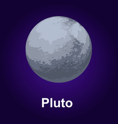 Pluton Planet Icon Isometric Style