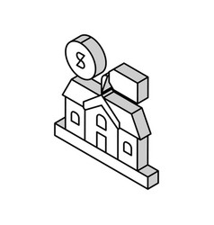 Rental Property Estate Home Isometric Icon