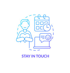 Stay In Touch Blue Gradient Concept Icon