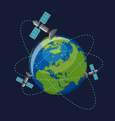 Artificial Satellites Orbiting The Planet Earth