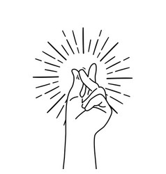 Finger Snap Snap Gesture Outline Isolated