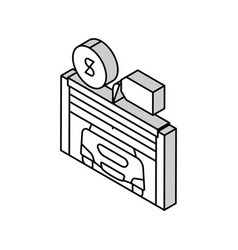 Garage Rent Property Estate Home Isometric Icon