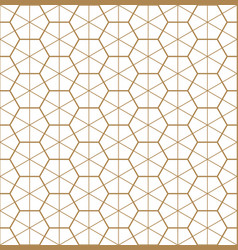 Seamless Japanese Pattern Shoji Kumiko In Golden