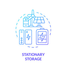 Stationary Storage Blue Gradient Concept Icon