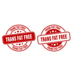 Trans Fat Free Stamp Fat Free Label Round