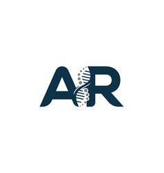 Abstract Letter Ar Dna Biology Logo Concept