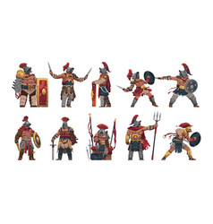 Gladiator Characters Cartoon Ancient Roman