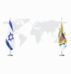 Israel And United States Virgin Islands Flags