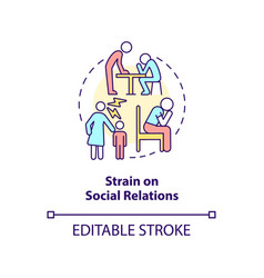 Strain On Social Relations Concept Icon