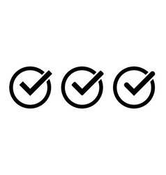 Check Mark Icon Set Isolated Elements Tick