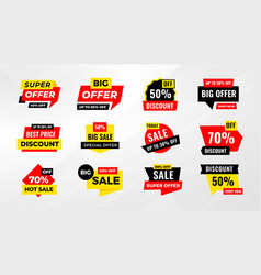 Sale Tags Collection Special Offer Big Sale