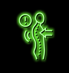 Kyphosis Disease Neon Glow Icon