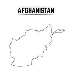 Outline Simple Map Of Afghanistan