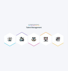 Talent Management 25 Filledline Icon Pack