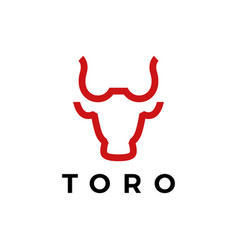 Toro Bull Head Line Logo Icon