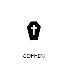 Wooden Coffin Flat Icon