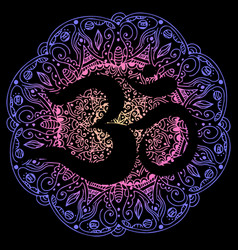 Om Aum Symbol Of Hinduism Sign In Mandala