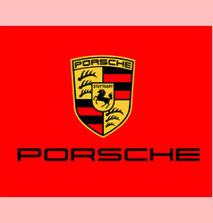 Porsche Brand Logo Car Symbol With Name