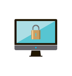 Security Computer Lock Icon Logo Design Element