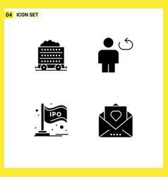 Set 4 Commercial Solid Glyphs Pack For Cart