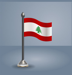 State Table Flag Of Lebanon