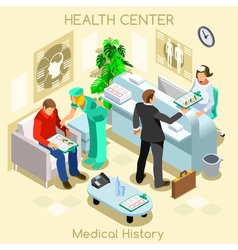 Clinic Wait Room Isometric People