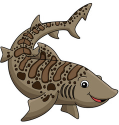 Leopard Shark Cartoon Colored Clipart