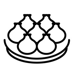 Bakery Baozi Icon Outline Taiwan Food