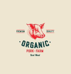 Butcher Shop Logo Pig Head