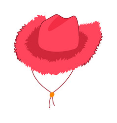 Disco Cowgirl Hat Cartoon