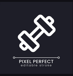 Dumbbell Pixel Perfect White Linear Ui Icon