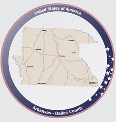 Map Dallas County In Arkansas