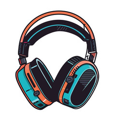 Modern Headphones White Background