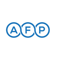 Afp Letter Logo Design On White Background