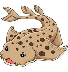 Angel Shark Cartoon Colored Clipart