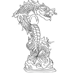 Chinese Style Dragon Statue