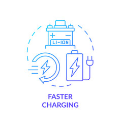 Faster Charging Blue Gradient Concept Icon