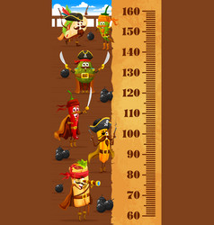 Kids Height Chart With Mexican Food Pirates